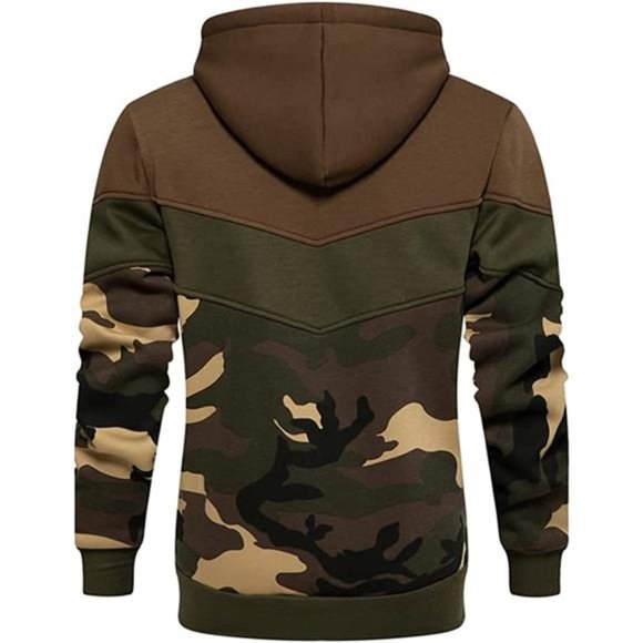 Men's Novelty Color Block Hoodies Cozy Sport Outwear - Picture 2 of 6